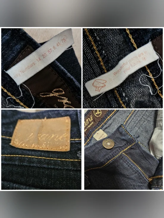 Vtg Y2K Grane Bootcut Jeans | Dark Wash Embroidered Flap Pockets | Size 9 Long - Picture 4 of 8